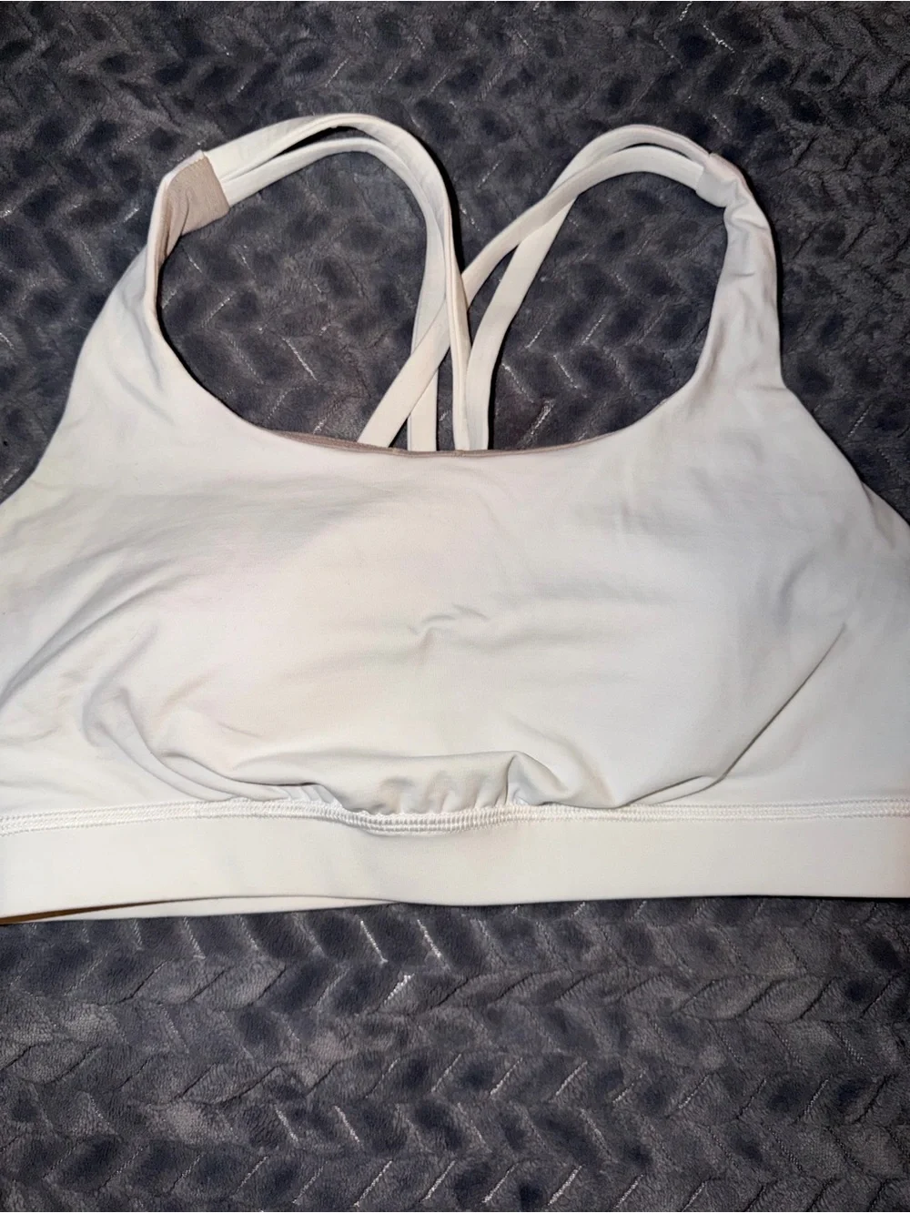 lululemon athletica Light Cream Strappy Sports Bralette
